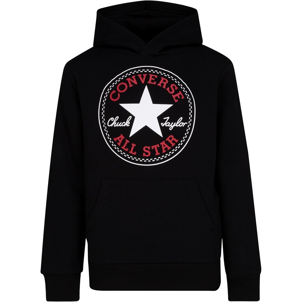 image:imageConverse Boys Chuck Patch Graphic Fleece Pullover HoodieBlackRed