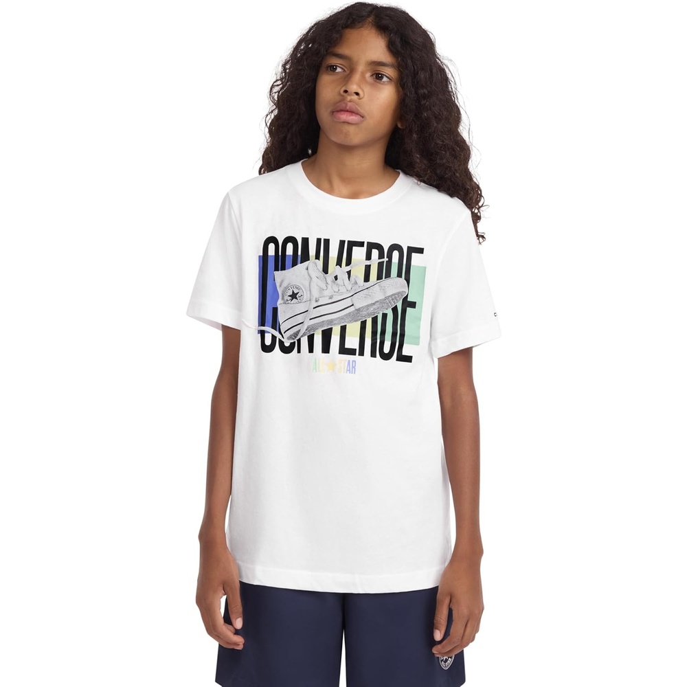 image:imageConverse Boys Sneaker Graphic TShirtWhiteSingle