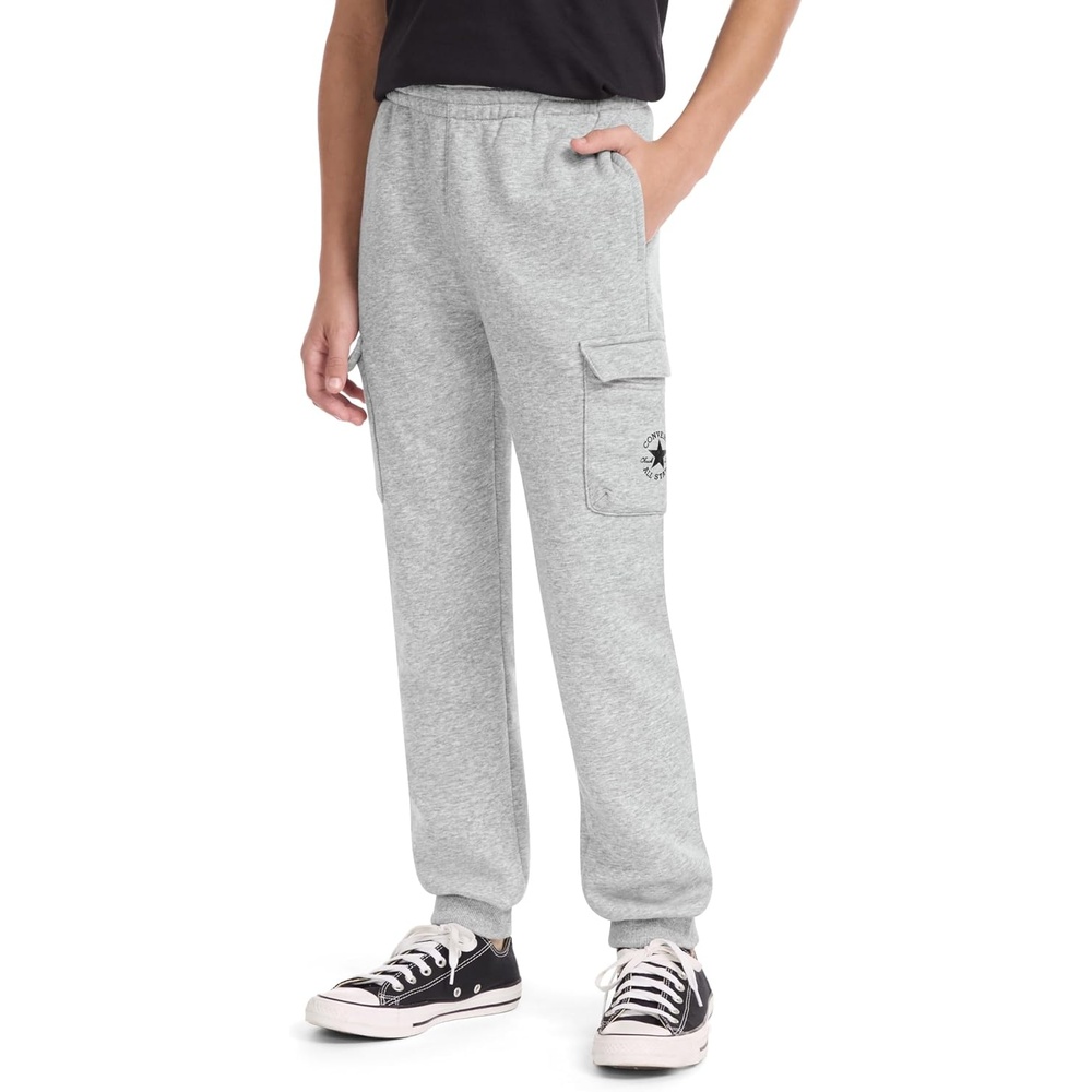 image:imageConverse Boys Soft Knit Cargo Jogger PantsDark Grey Heather