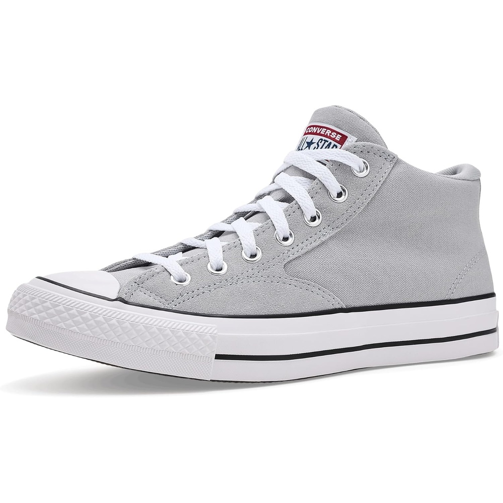 image:imageConverse Chuck Taylor All Star Malden Street Canvas amp Suede Mid TopGrey AreaWhiteNavy