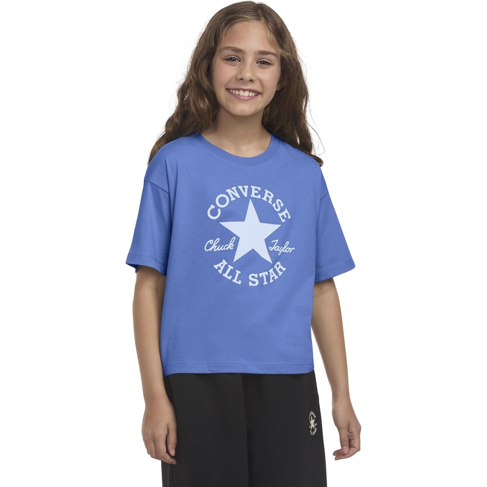 image:imageConverse Girls Boxy Fit Chuck Patch Graphic TShirtOpen Sky