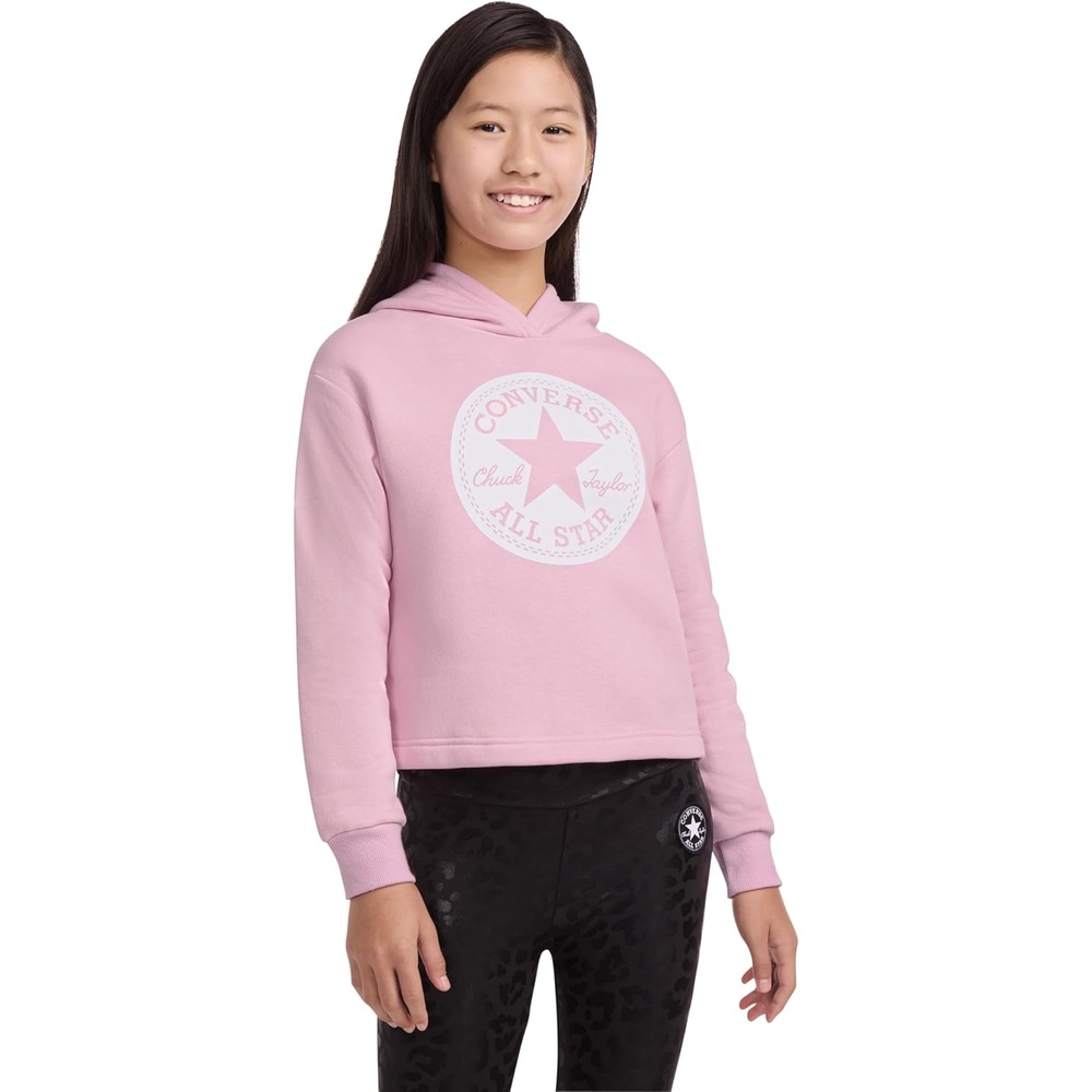image:imageConverse Girls Classic Chuck Patch Graphic Pullover HoodieSunrise Pink