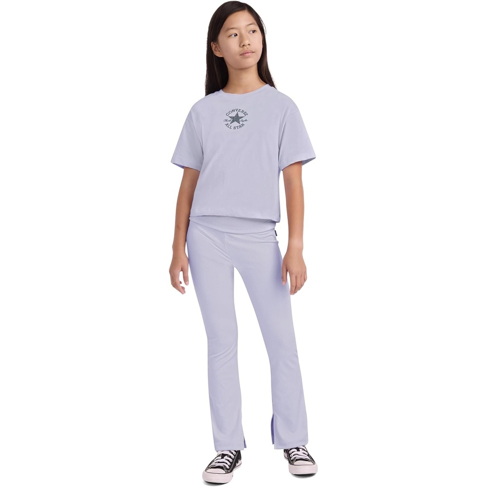 image:imageConverse Girls Graphic TShirt and Flare Leggings 2Piece Outfit SetVapor Violet