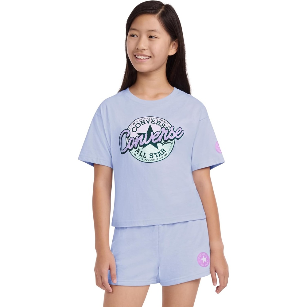 image:imageConverse Girls Graphic TShirt and French Terry Shorts 2Piece SetCloudy Daze