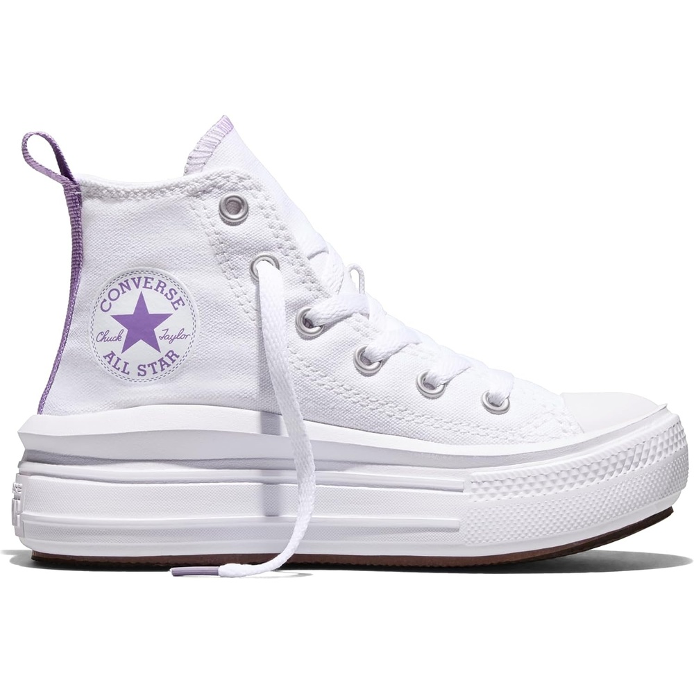 image:imageConverse Kids Chuck Taylor All Star Move Platform High Top SneakerWhitePixel PurpleWhite 2