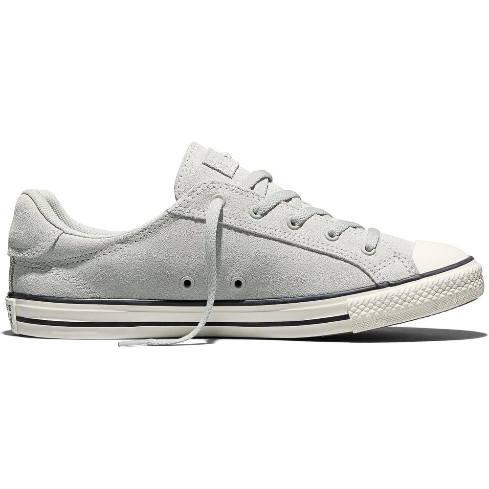 image:imageConverse Womens Chuck Taylor All Star Dainty Lucky Tonal Suede Low Top SneakerLight GreyEgretBlack