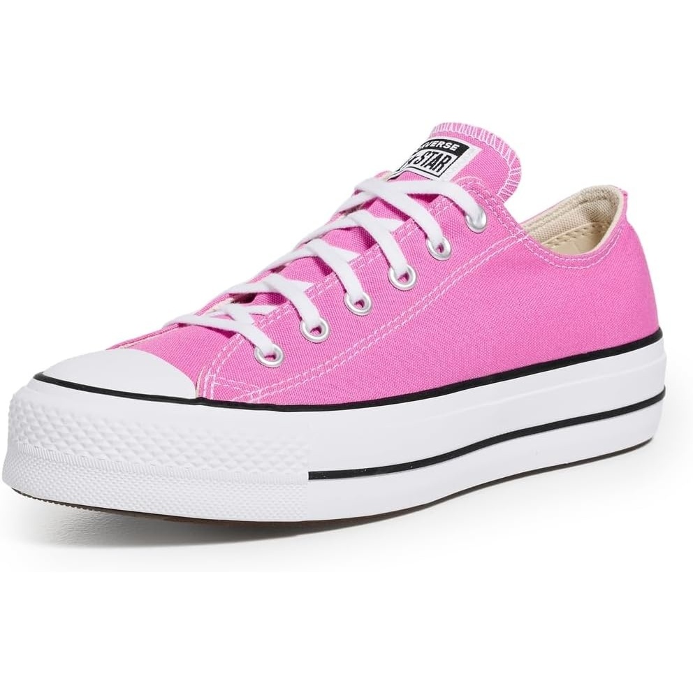 image:imageConverse Womens Chuck Taylor All Star Lift Floral Embroidery Low Top SneakersShocking OrchidWhiteBlack