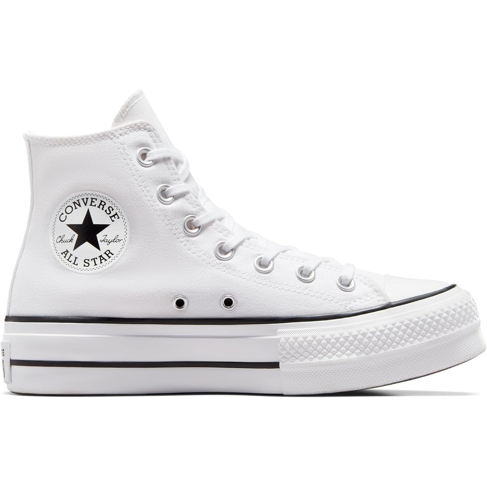 image:imageConverse Womens Chuck Taylor All Star Lift High Top Sneakers WhiteBlackWhite 7 Medium US