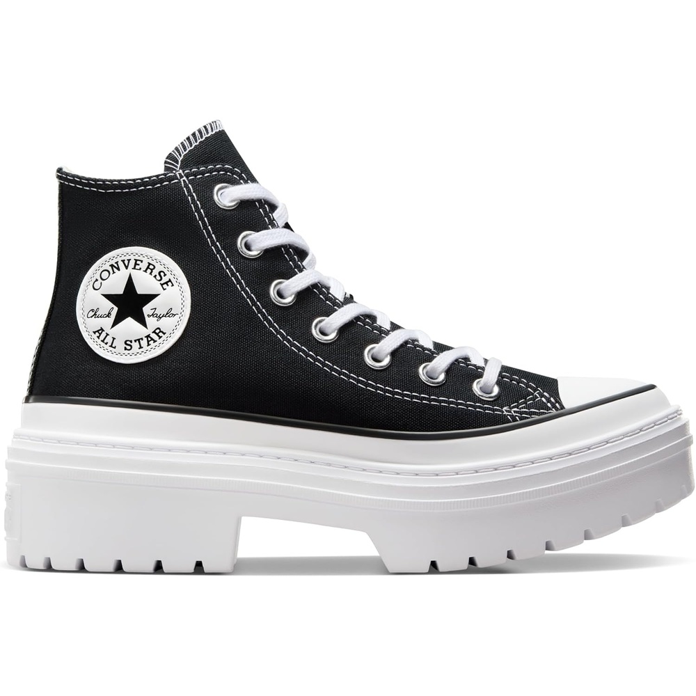 image:imageConverse Womens Chuck Taylor All Star Lugged Heel Platform High Top SneakerBlackWhiteEgret