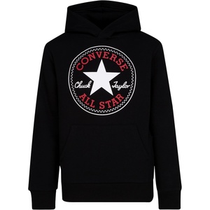 Converse Boys’ Chuck Patch Graphic Fleece Pullover Hoodie(Black/Red)