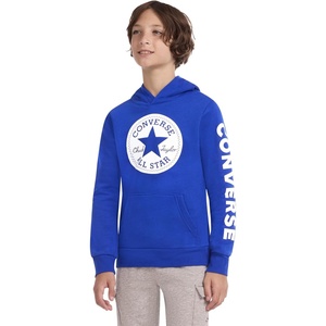 Converse Boys’ Chuck Patch Graphic Fleece Pullover Hoodie(Blue)