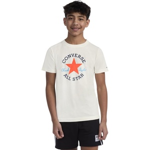 Converse Boys’ Chuck Patch Graphic T-Shirt(Egret/Red)