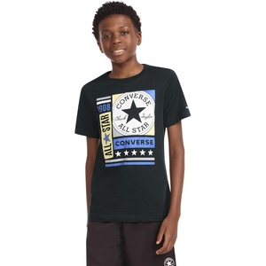 Converse Boys’ Multi Logo Graphic T-Shirt(Black)