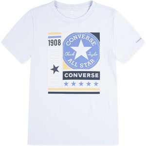 Converse Boys’ Multi Logo Graphic T-Shirt(Blue Supermoon)