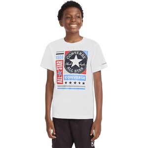 Converse Boys’ Multi Logo Graphic T-Shirt(White)