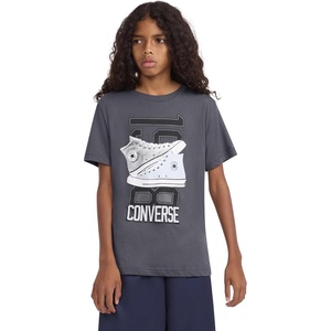 Converse Boys’ Sneaker Graphic T-Shirt(Dark Matter/Double)