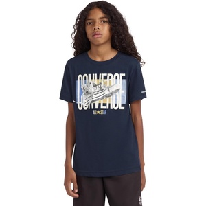 Converse Boys’ Sneaker Graphic T-Shirt(Navy/Single)