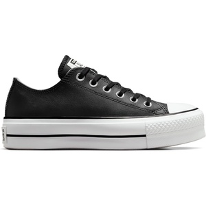 Converse Chuck Taylor All Star Low Top Platform Leather(Black/Black/White)