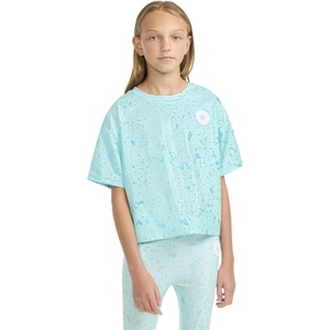Converse Girls’ Boxy Fit Printed Graphic T-Shirt(Light Dew)
