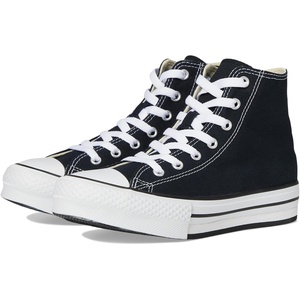 Converse Girls’ Chuck Taylor All Star Eva Lift High Top(Black/White/Black)