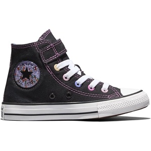 Converse Kids’ Chuck Taylor All Star Beads Easy-On High Top Sneaker(Black/White/Very Peri)