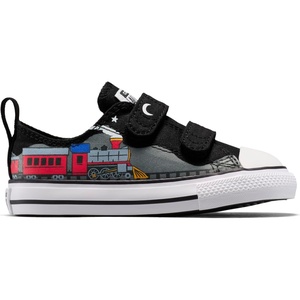 Converse Kids’ Chuck Taylor All Star Easy-On Trains Sneaker(Black/Red/White)