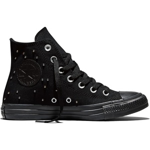 Converse Unisex Adult Chuck Taylor All Star Mini Studs High Top Sneaker(Black/Gold/Egret)
