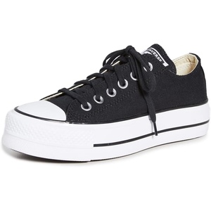 Converse Women’s Chuck Taylor All Star Lift Floral Embroidery Low Top Sneakers(Black/White)