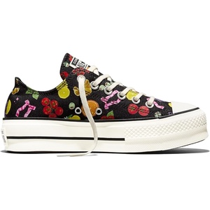 Converse Women’s Chuck Taylor All Star Lift Platform Market Essentials Low Top Sneaker(Black/Egret/Black)