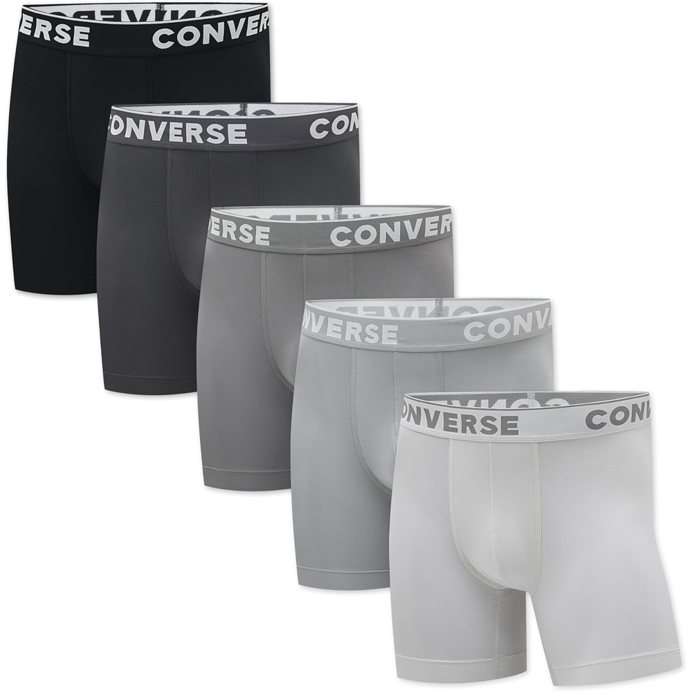 image:imageConverse Mens 5Pack Boxer BriefClassic Grey