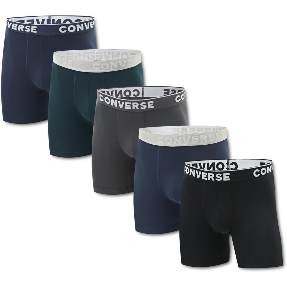 image:imageConverse Mens 5Pack Boxer BriefNavyMetallic