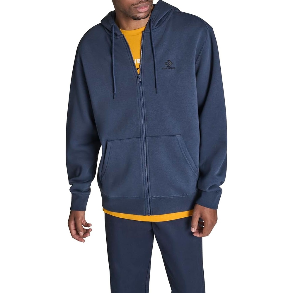 image:imageConverse Mens Left Chest Star Chevron Embroidered Full Zip HoodieBlue