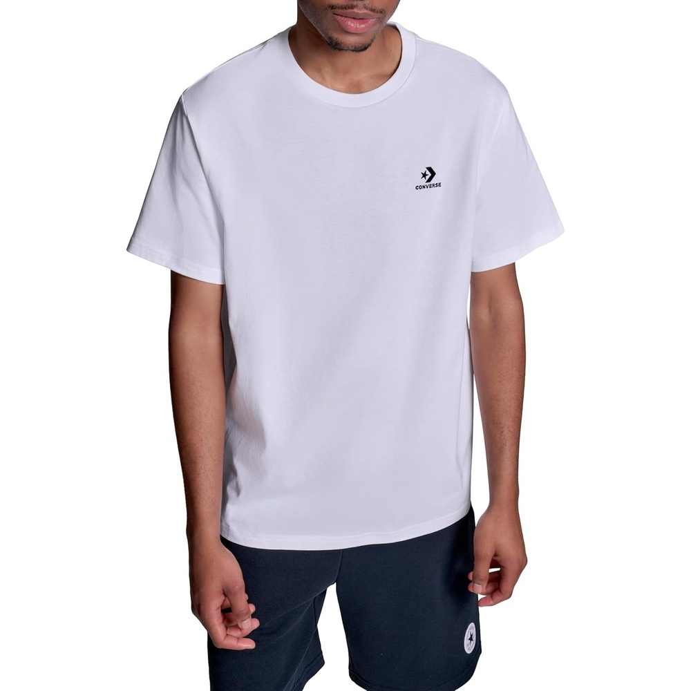 image:imageConverse Mens Left Chest Star Chevron Embroidered TeeWhite
