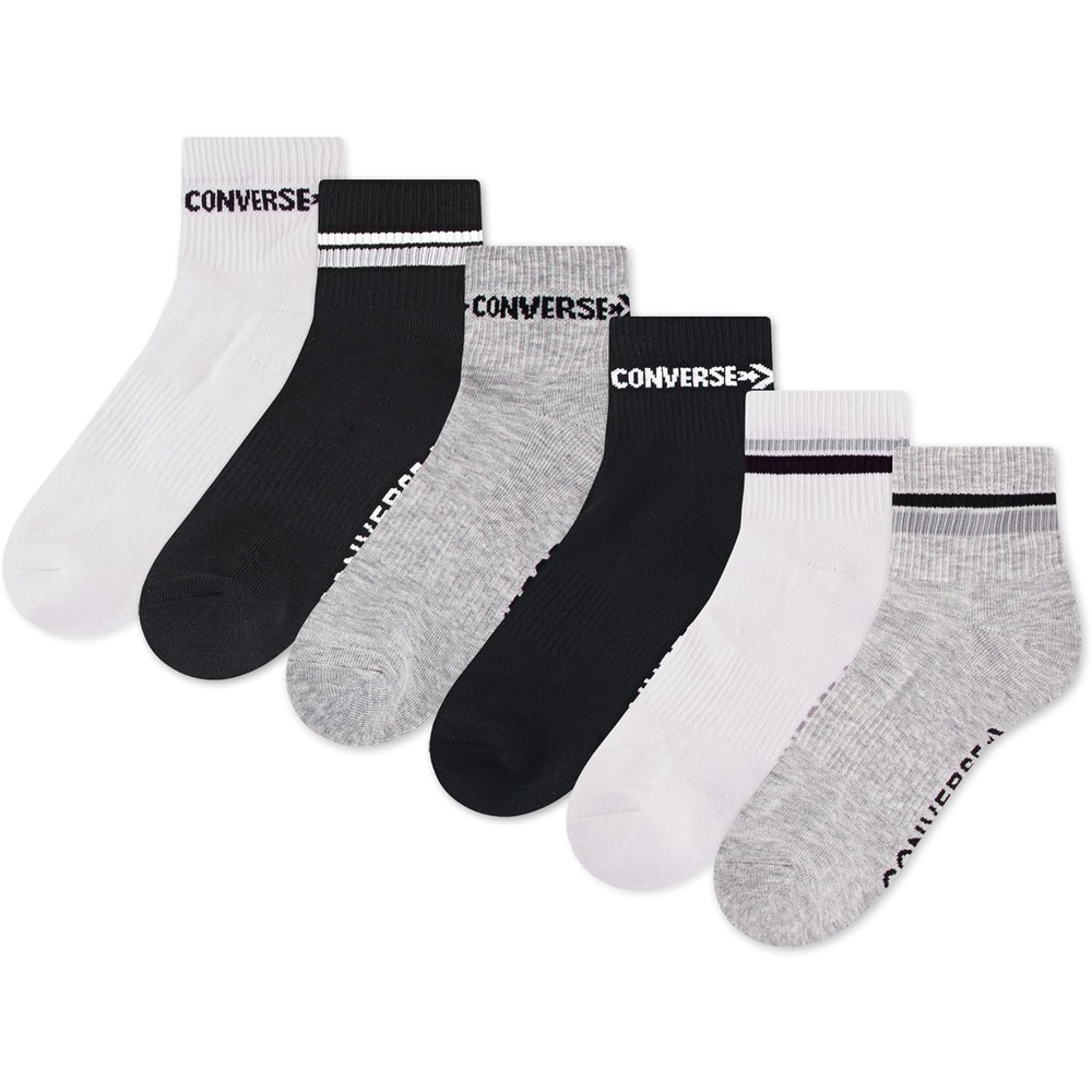 image:imageConverse Mens Quarter Cut MultiPack SocksGrey