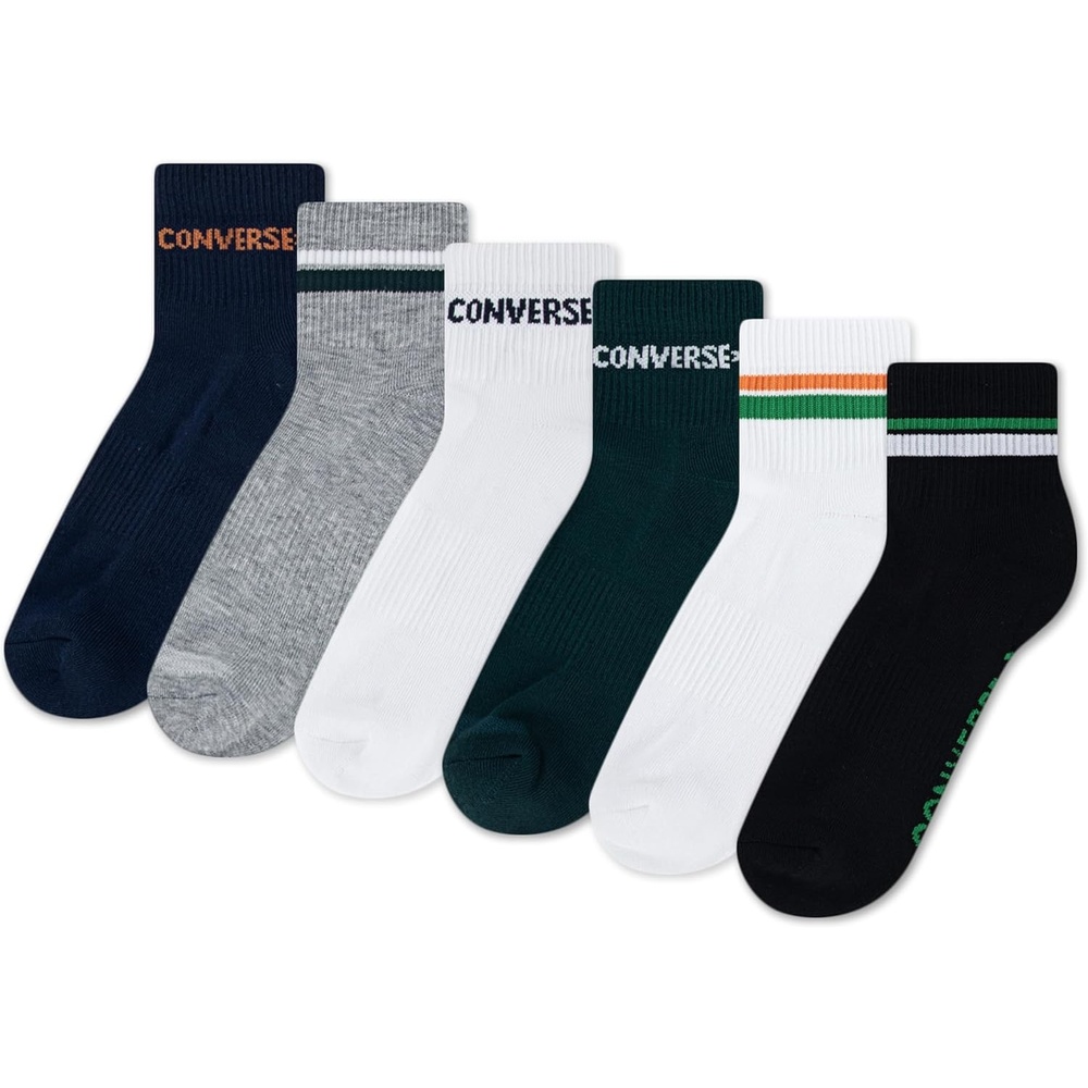image:imageConverse Mens Quarter Cut MultiPack SocksObsidian