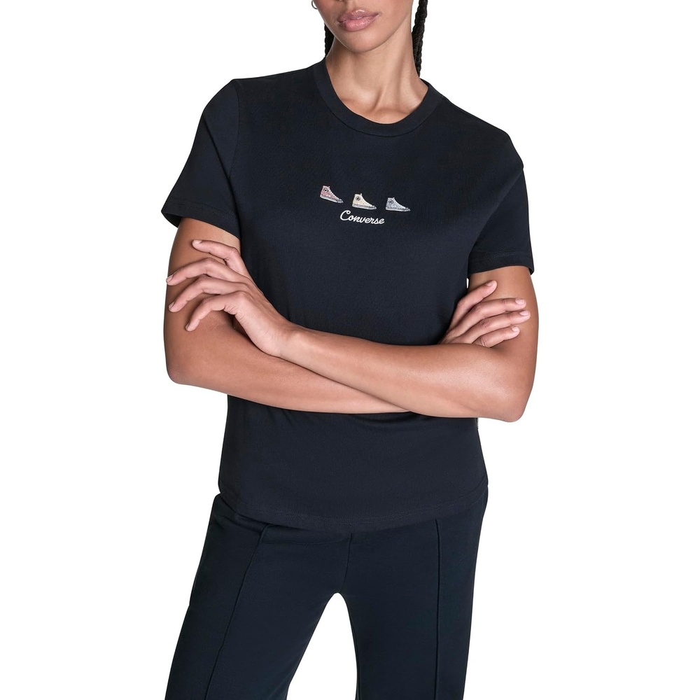 image:imageConverse Womens Chuck Casual Graphic Cotton TShirtBlack