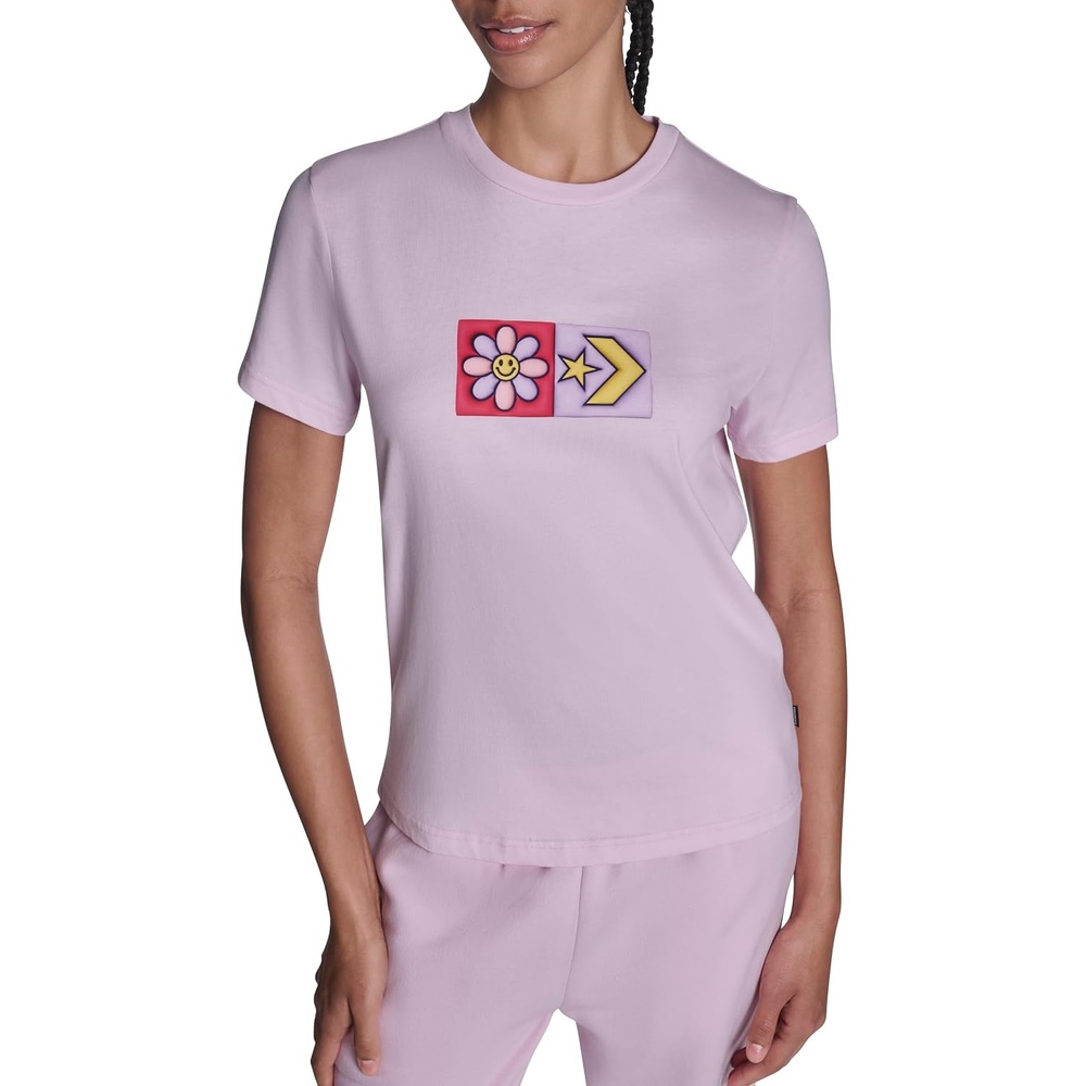 image:imageConverse Womens Inflated Squared Flower Cotton TShirtNewfound Bloom