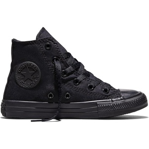 Converse Chuck Taylor All Star Canvas High Top Sneaker, Black Monochrome, 13 M US Little Kid