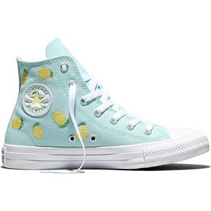 Converse Kids’ Chuck Taylor All Star Embroidered Citrus High Top Sneaker(Rained Out/Dandy Lion/White)