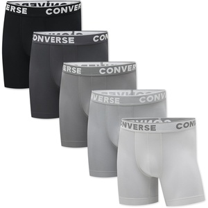 Converse Men’s 5-Pack Boxer Brief(Classic Grey)