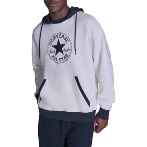 Converse Men’s Chuck Fleece Sweatshirt Hoodie(Egret Multi)