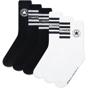 Converse Men’s Crew Multi-Pack Socks(Black/White)