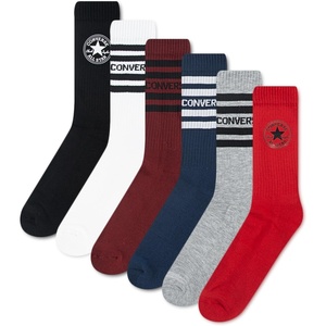 Converse Men’s Crew Multi-Pack Socks(University Red)