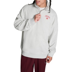 Converse Mens Retro Chuck Collared Crewneck Sweatshirt(Grey)