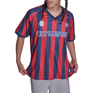 Converse Men’s Retro Chuck Soccer Jersey Top(Red Multi)