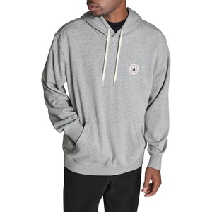 Converse Mens Standard Fit Core Chuck Patch Hoodie(Grey)