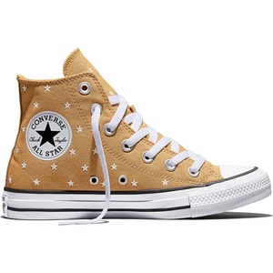 Converse Unisex Adult Chuck Taylor All Star Embroidered Stars High Top Sneaker(Honey Stick/Egret/Black)