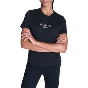 Converse Women’s Chuck Casual Graphic Cotton T-Shirt(Black)