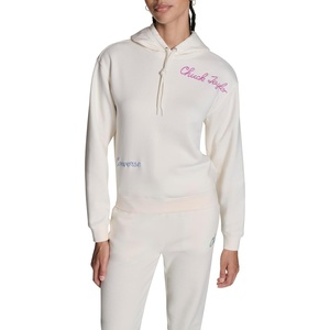 Converse Women’s Chuck Patch Fleece Hoodie Sweatshirt(Egret)