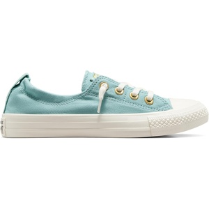 Converse Women’s Chuck Taylor All Star Shoreline Gold Slip-On Sneaker(Vernal Pool/Egret/Gold)